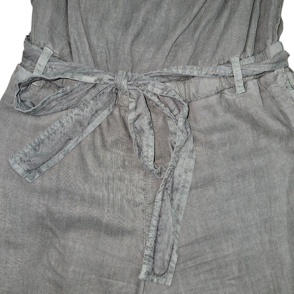 Cloth & Stone Anthropologie Everglade Olive Green Frayed Stapless Jumpsuit in S - Picture 4 of 9